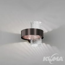 Armonia kinkiet G9 8W szkło ryflowane brąz/złoto różowe